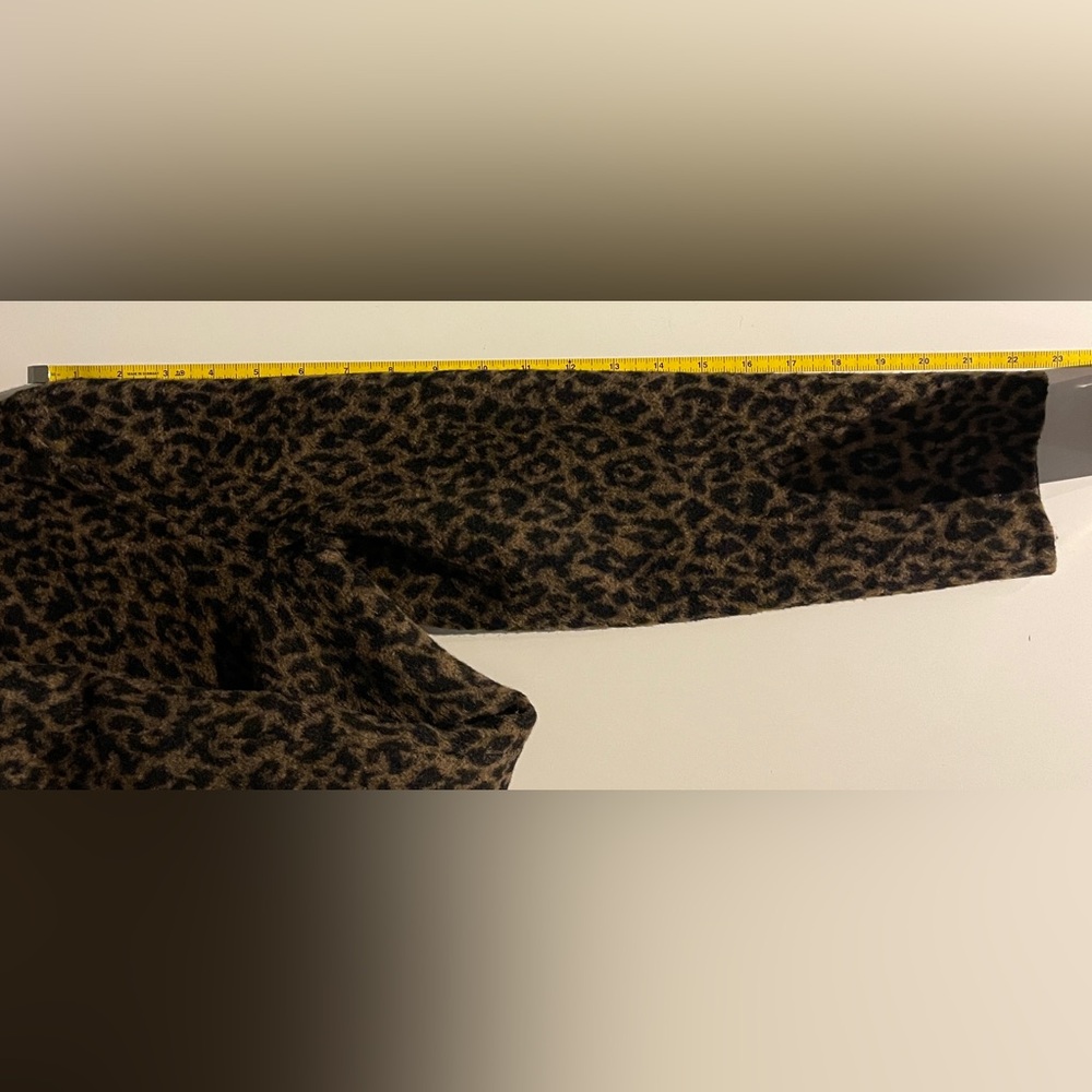 Topshop Women's Leopard Print Long Coat - Brown/Black - Picture 6 of 9